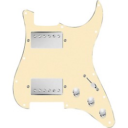 920d Custom... 920d Custom HH Loaded Pickguard for Strat With Nickel Smoothie Humbuckers and S5W-HH Wiring Harness Aged White