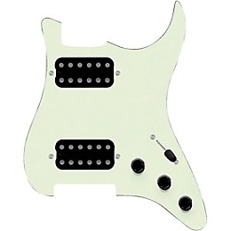 920d Custom HH Loaded Pickguard for Strat With Uncovered Smoothie Humbuckers and S5W-HH Wiring Harness Mint Green