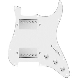 920d Custom HH Loaded Pickguard for Strat With Nickel Smoothie Humbuckers and S3W-HH Wiring Harness White