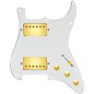 920d Custom Hushed And Humble HH Loaded Pickguard for Strat With Gold Smoothie Humbuckers and S3W-HH Wiring Harness Parchment thumbnail