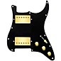 920d Custom Hushed And Humble HH Loaded Pickguard for Strat With Gold Smoothie Humbuckers and S3W-HH Wiring Harness Black thumbnail