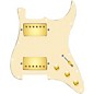 920d Custom Hushed And Humble HH Loaded Pickguard for Strat With Gold Smoothie Humbuckers and S3W-HH Wiring Harness Aged White thumbnail