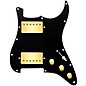 920d Custom Hushed And Humble HH Loaded Pickguard for Strat With Gold Smoothie Humbuckers and S5W-HH Wiring Harness Black thumbnail