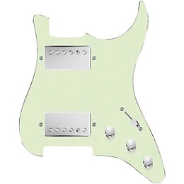 920d Custom HH Loaded Pickguard for Strat With Nickel Roughneck Humbuckers and S3W-HH Wiring Harness Mint Green