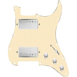 920d Custom HH Loaded Pickguard for Strat With Nickel Roughneck Humbuckers and S3W-HH Wiring Harness Aged White