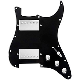 920D Custom HH Loaded Pickguard for Strat With Nickel Roughneck Humbuckers and S5W-HH Wiring Harness Black
