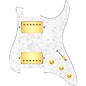 920d Custom HH Loaded Pickguard for Strat With Gold Roughneck Humbuckers and S5W-HH Wiring Harness White Pearl thumbnail