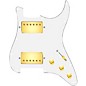 920d Custom HH Loaded Pickguard for Strat With Gold Roughneck Humbuckers and S5W-HH Wiring Harness White thumbnail