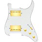 920d Custom HH Loaded Pickguard for Strat With Gold Roughneck Humbuckers and S5W-HH Wiring Harness Parchment thumbnail