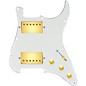 920d Custom HH Loaded Pickguard for Strat With Gold Roughneck Humbuckers and S3W-HH Wiring Harness Parchment thumbnail