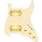 920d Custom HH Loaded Pickguard for Strat With Gold Roughneck Humbuckers and S3W-HH Wiring Harness Aged White thumbnail