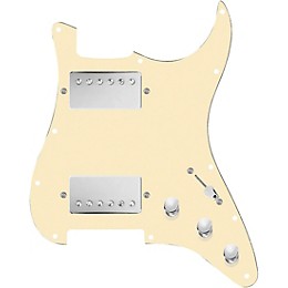 920d Custom HH Loaded Pickguard for Strat With Nickel Cool Kids Humbuckers and S3W-HH Wiring Harness Aged White