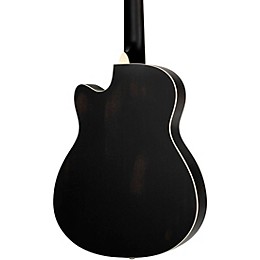 Ortega RRG40CE-DBK Concert Cutaway Acoustic-Electric Resonator Guitar Black