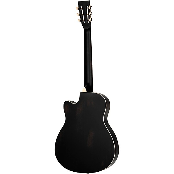 Ortega RRG40CE-DBK Concert Cutaway Acoustic-Electric Resonator Guitar Black