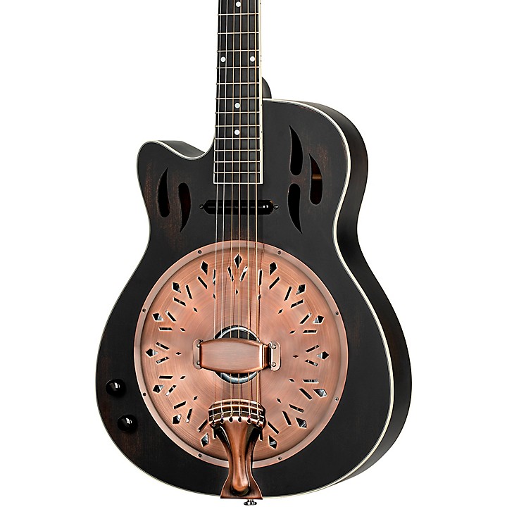 Ortega RRG40CE-DBK Left-Handed Concert Cutaway Acoustic-Electric