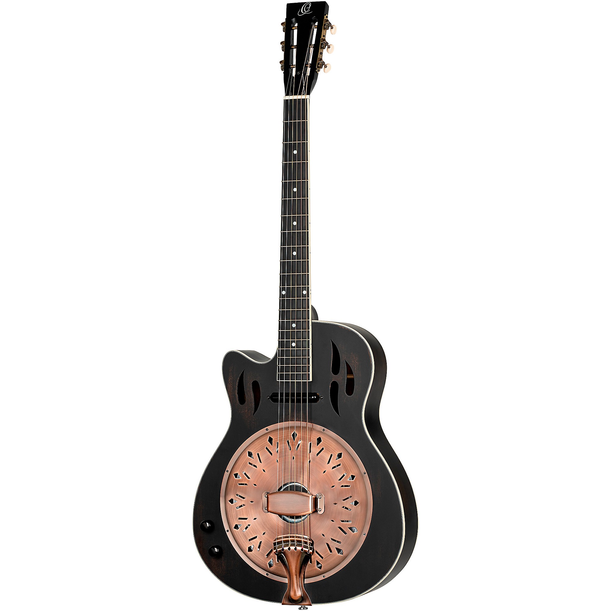 Ortega RRG40CE-DBK Left-Handed Concert Cutaway Acoustic-Electric