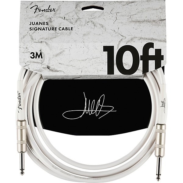Fender Juanes Straight to Straight Instrument Cable 10 ft. White