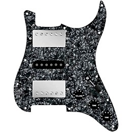 920d Custom HSH Loaded Pickguard for Stratocaster With Nickel Smoothie Humbuckers, Black Texas Vintage Pickups and S5W-HSH Wiring Harness Black Pearl