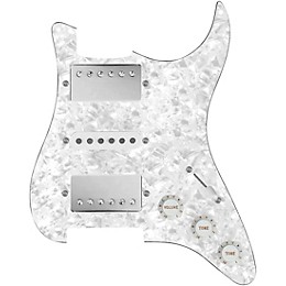 920d Custom HSH Loaded Pickguard for Stratocaster With Nickel Smoothie Humbuckers, White Texas Vintage Pickups and S5W-HSH Wiring Harness White Pearl