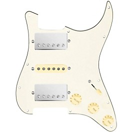 ... 920d Custom HSH Loaded Pickguard for Stratocaster With Nickel Smoothie Humbuckers, Aged White Texas Vintage Pickups and S5W-HSH Wiring Harness Parchment