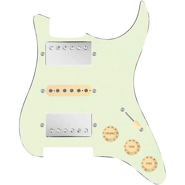 920d Custom HSH Loaded Pickguard for Stratocaster With Nickel Smoothie Humbuckers, Aged White Texas Vintage Pickups and S5...