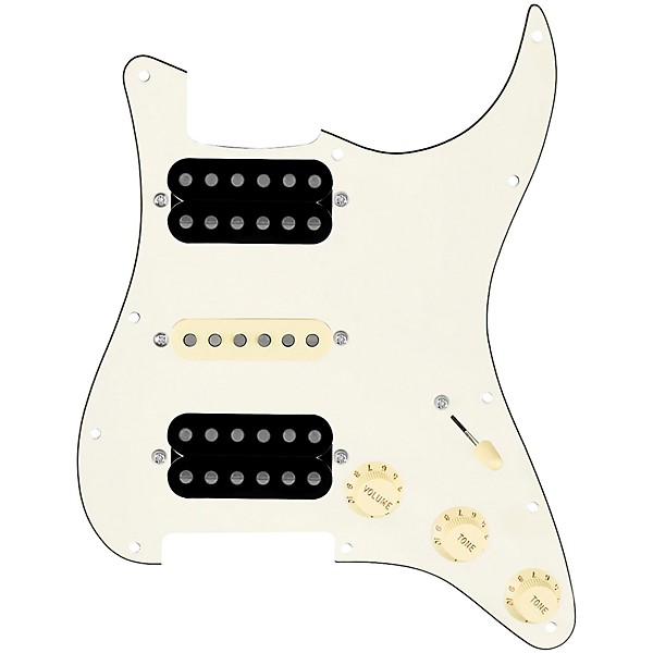 920d Custom HSH Loaded Pickguard for Stratocaster With Uncovered Smoothie Humbuckers, Aged White Texas Vintage Pickups and...