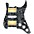 ... 920d Custom HSH Loaded Pickguard for Stratocaster With Gold Smoothie Humbuckers, White Texas Vintage Pickups and S5W-HSH Wiring Harness Black Pearl