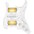 ... 920d Custom HSH Loaded Pickguard for Stratocaster With Gold Smoothie Humbuckers, White Texas Vintage Pickups and S5W-HSH Wiring Harness White Pearl