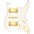 ... 920d Custom HSH Loaded Pickguard for Stratocaster With Gold Smoothie Humbuckers, Aged White Texas Vintage Pickups and S5W-HSH Wiring Harness Parchment