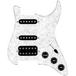 ... 920d Custom HSS Loaded Pickguard For Strat With An Uncovered Smoothie Humbucker, Black Texas Vintage Pickups and Black Knobs White Pearl