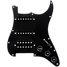 ... 920d Custom HSS Loaded Pickguard For Strat With An Uncovered Smoothie Humbucker, Black Texas Vintage Pickups and Black Knobs Black