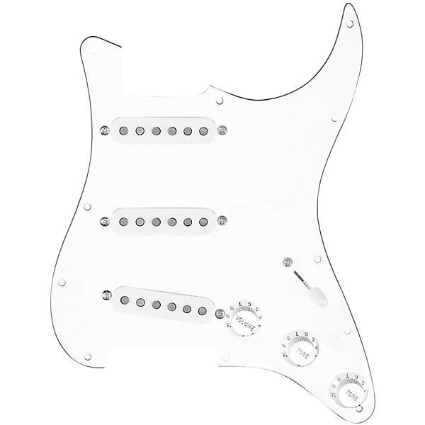 920d Custom Vintage American Loaded Pickguard for Strat With 3-Way-Bleed Switching and Reverse Angle Bridge