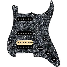 ... 920d Custom HSS Loaded Pickguard For Strat With An Uncovered Roughneck Humbucker, Black Texas Growler Pickups and Black Knobs Black Pearl