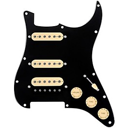 ... 920d Custom HSS Loaded Pickguard For Strat With An Uncovered Roughneck Humbucker, Aged White Texas Growler Pickups and Black Knobs Black