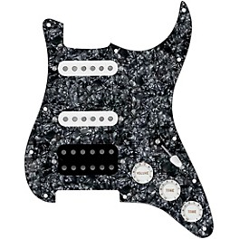 ... 920d Custom HSS Loaded Pickguard For Strat With An Uncovered Cool Kids Humbucker, White Texas Grit Pickups and Black Knobs Black Pearl