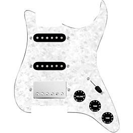 ... 920d Custom HSS Loaded Pickguard For Strat With A Nickel Smoothie Humbucker, Black Texas Vintage Pickups and Black Knobs White Pearl