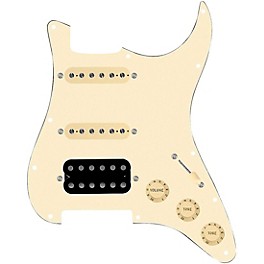 ... 920d Custom HSS Loaded Pickguard For Strat With An Uncovered Cool Kids Humbucker, Aged White Texas Grit Pickups and Black Knobs Aged White