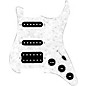 920d Custom HSS Loaded Pickguard For Strat With An Uncovered Cool Kids Humbucker, Black Texas Grit Pickups and Black Knobs White thumbnail