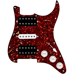 920d Custom HSH Loaded Pickguard for Stratocaster With Uncovered Smoothie Humbuckers, White Texas Vintage Pickups and S5W-HSH Wiring Harness Tortoise