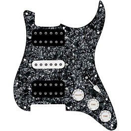 ... 920d Custom HSH Loaded Pickguard for Stratocaster With Uncovered Smoothie Humbuckers, White Texas Vintage Pickups and S5W-HSH Wiring Harness Black Pearl