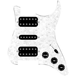 920d Custom HSH Loaded Pickguard for Stratocaster With Uncovered Smoothie Humbuckers, Black Texas Vintage Pickups and S5W-HSH Wiring Harness White Pearl