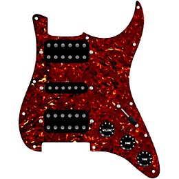 920d Custom HSH Loaded Pickguard for Stratocaster With Uncovered Smoothie Humbuckers, Black Texas Vintage Pickups and S5W-HSH Wiring Harness Tortoise