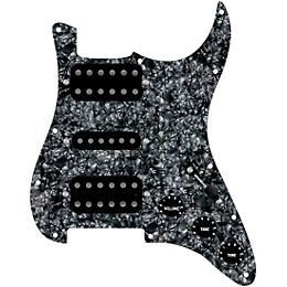 920d Custom HSH Loaded Pickguard for Stratocaster With Uncovered Smoothie Humbuckers, Black Texas Vintage Pickups and S5W-HSH Wiring Harness Black Pearl