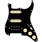 920d Custom HSS Loaded Pickguard For Strat With An Uncovered Smoothie Humbucker, Aged White Texas Vintage Pickups and Aged White Knobs Black thumbnail