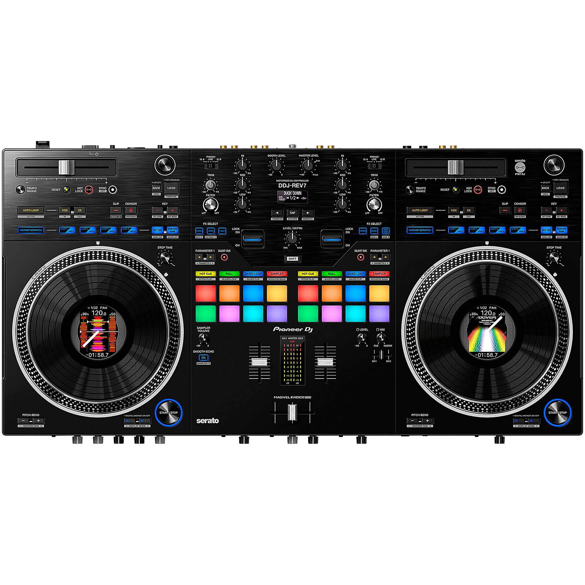 Pioneer DJ DDJ-REV7 and Decksaver Cover Bundle | Guitar Center