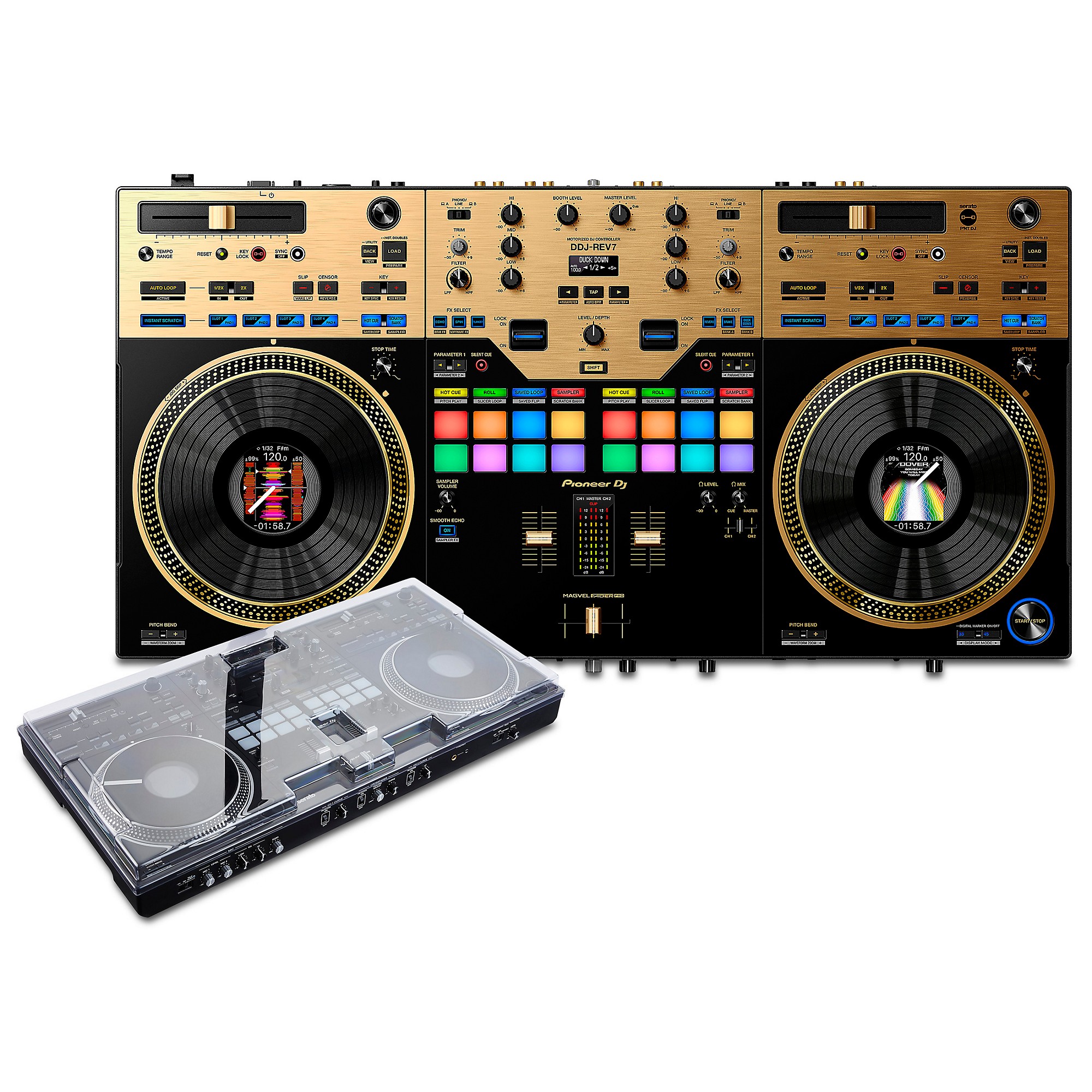 DDJ-REV7本体、デックセーバー、ハードケース付き Pioneer DJ DDJ-REV7-N and Decksaver Cover Bundle | Guitar Center