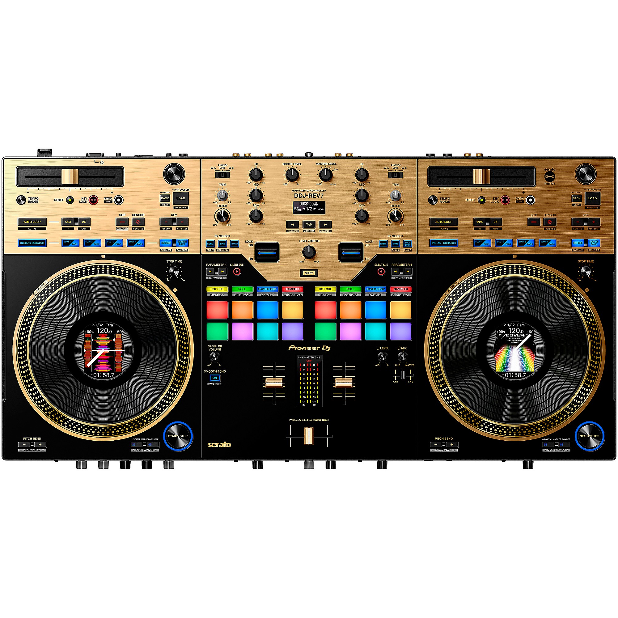 Pioneer DJ DDJ-REV7-N and Decksaver Cover Bundle | Guitar Center