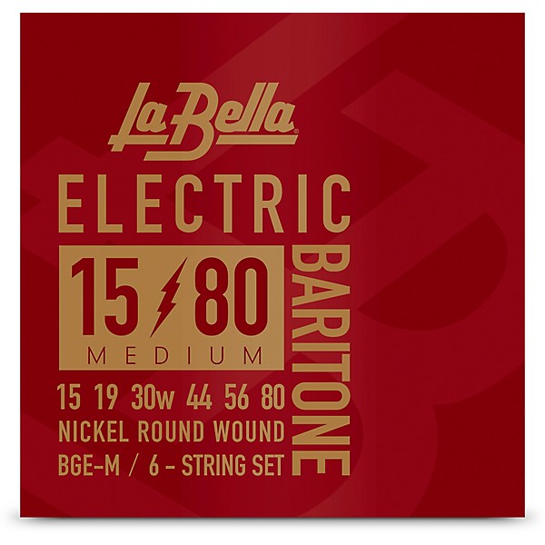 La Bella BGE Electric Baritone 6 String Guitar String Set Medium