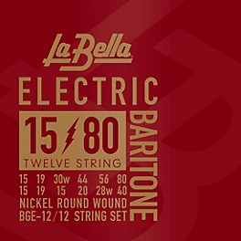 La Bella BGE-12 12-String Electric Baritone Guitar String Set