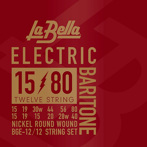 La Bella BGE-12 12-String Electric Baritone Guitar String Set
